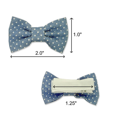 Toddler Hair Bow Clips Set, Ribbon Covered