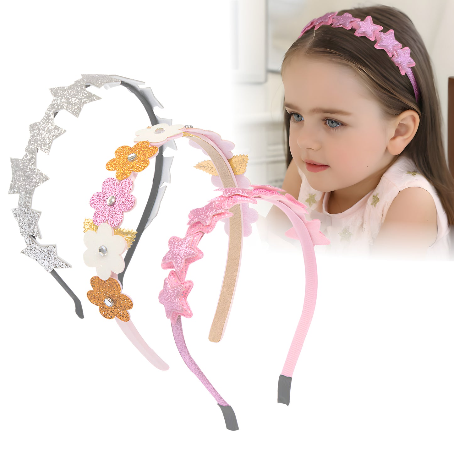 Glitter Headbands for Girls and Kids