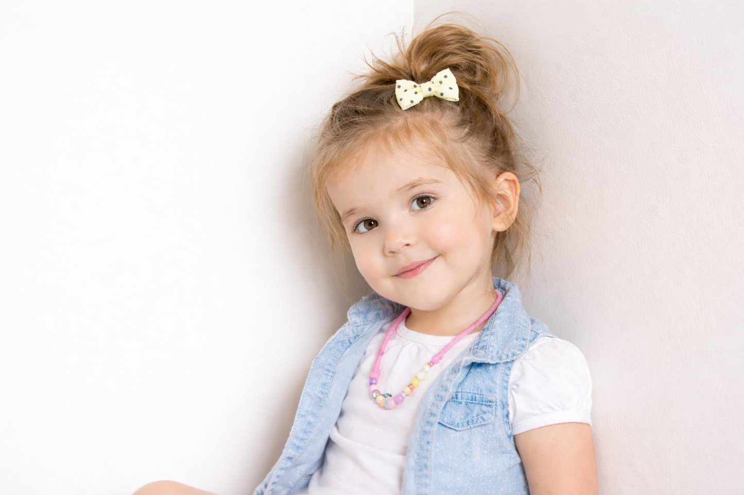 Toddler Hair Bow Clips Set, Ribbon Covered