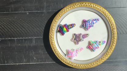 Sparkly Star Hair Snap Clips