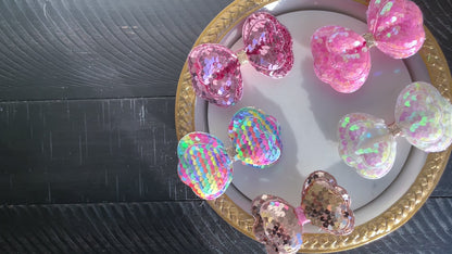 Glitter Butterfly Hair Clips