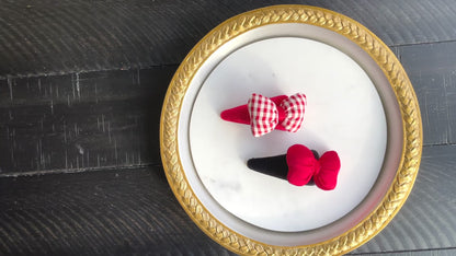 Puffy Red/Black Hair Bow